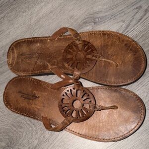 American Eagle Outfitters Tan Leather Sandals